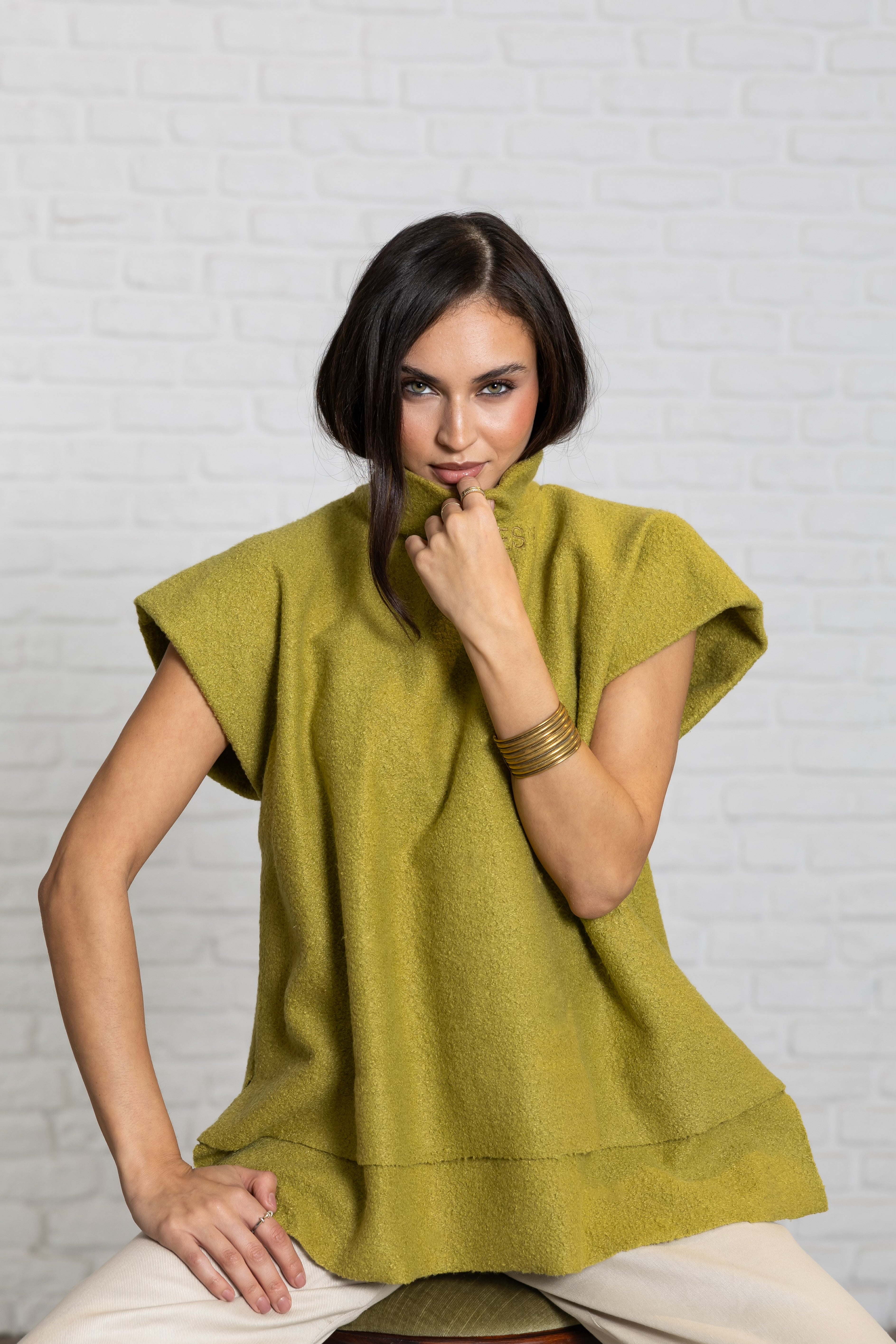 OVERSIZED FLEECE TOP (green)