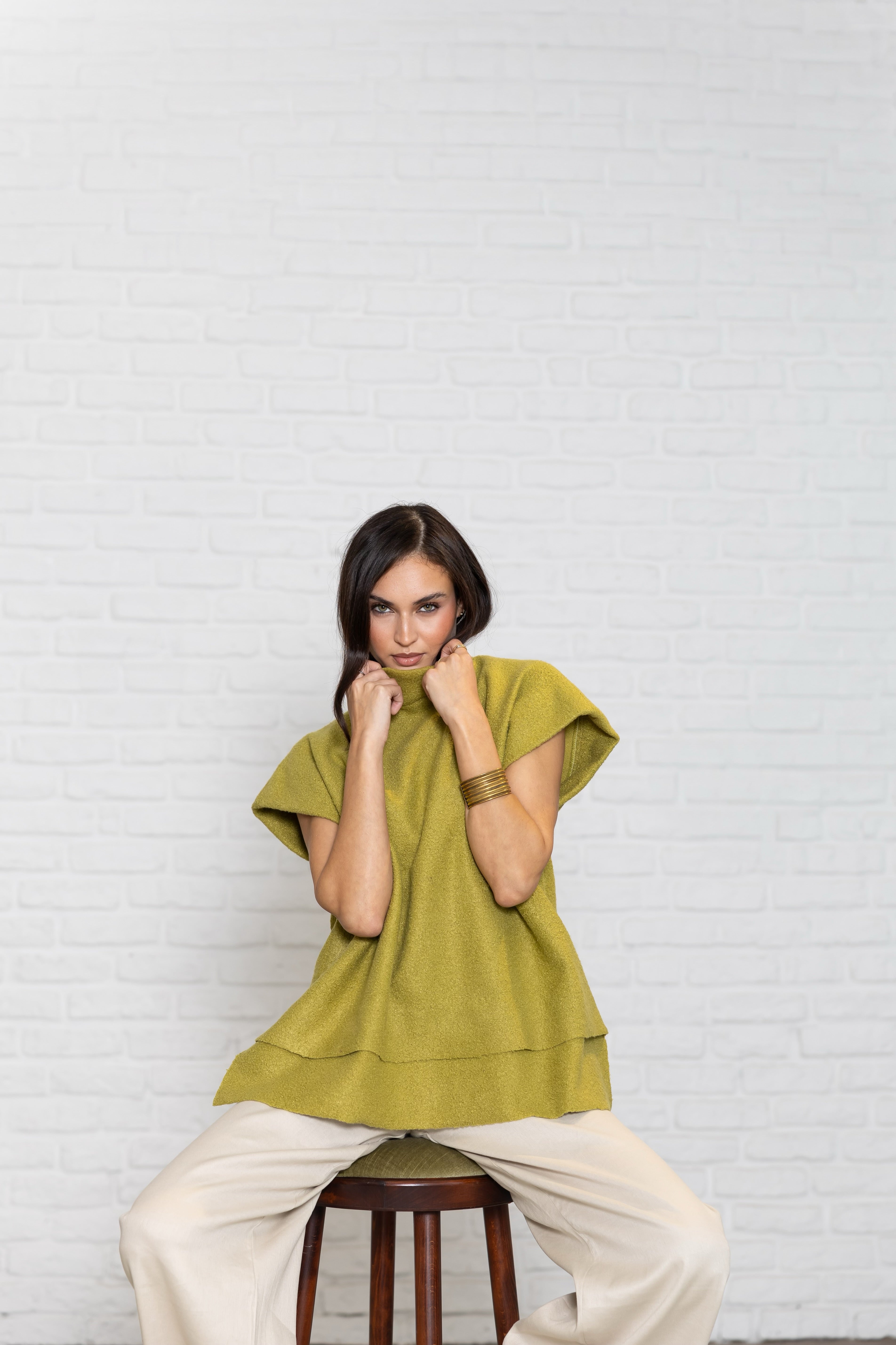 OVERSIZED FLEECE TOP (green)