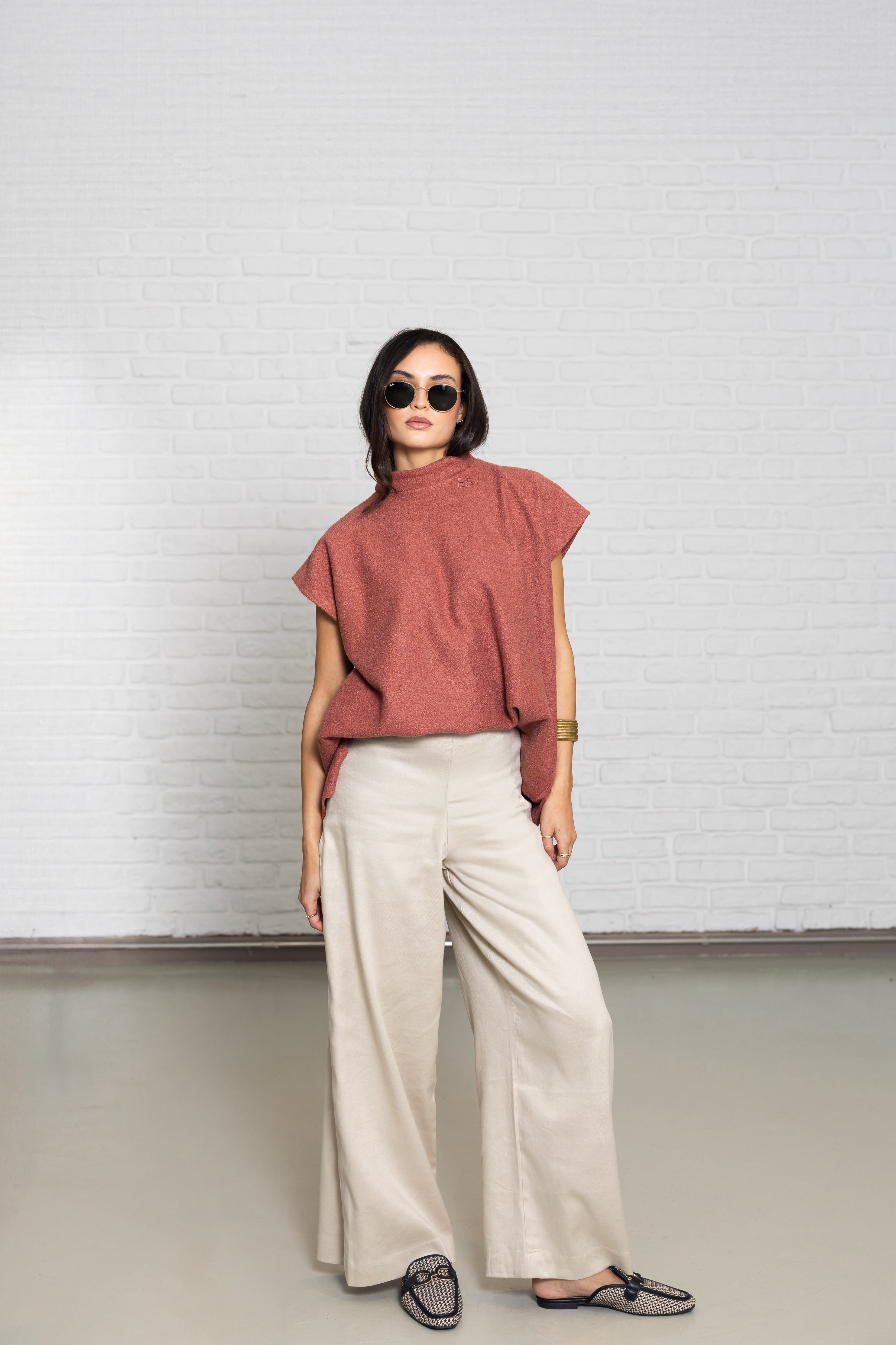 OVERSIZED FLEECE TOP ( corals )