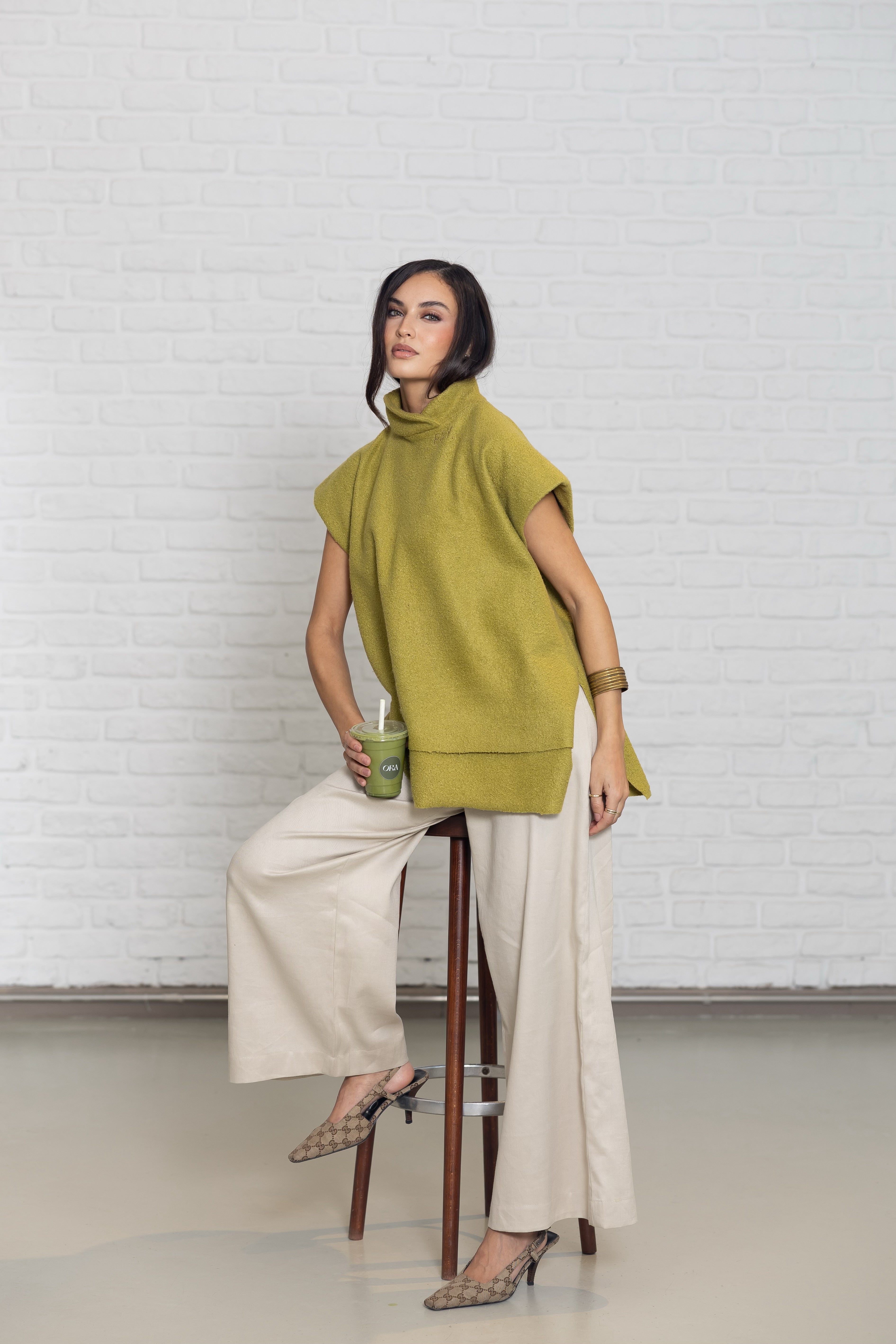 OVERSIZED FLEECE TOP (green)