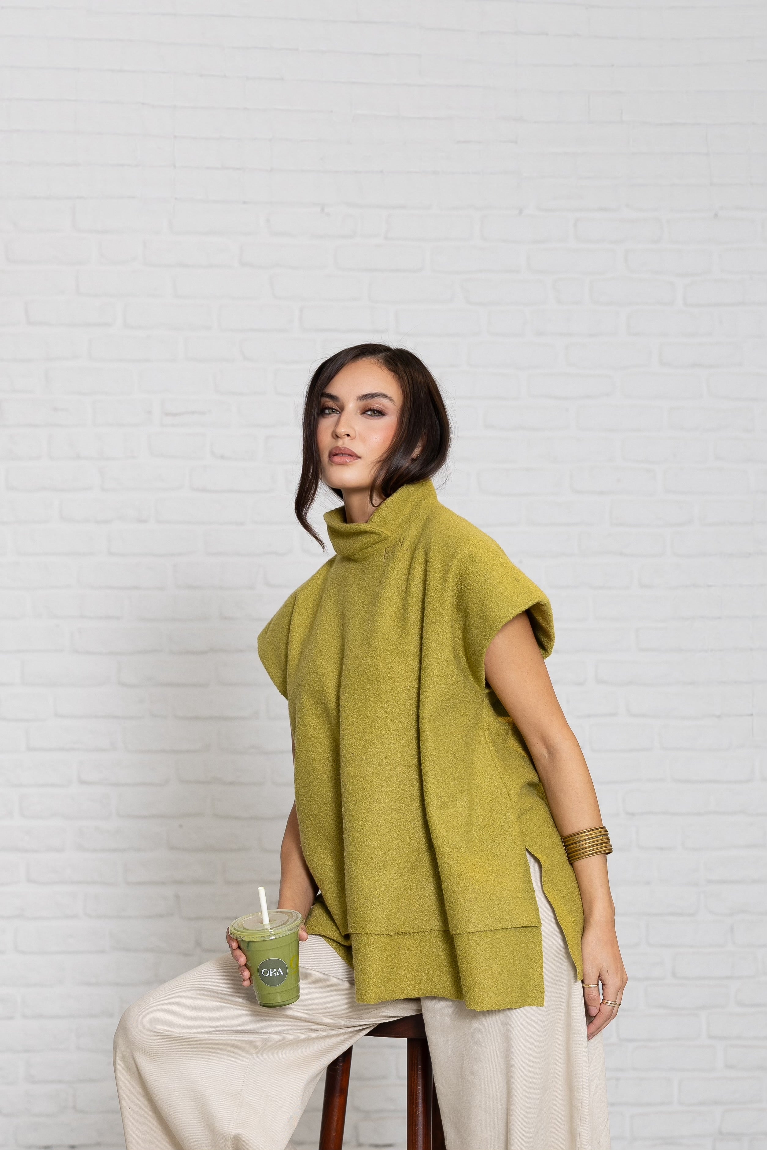 OVERSIZED FLEECE TOP (green)