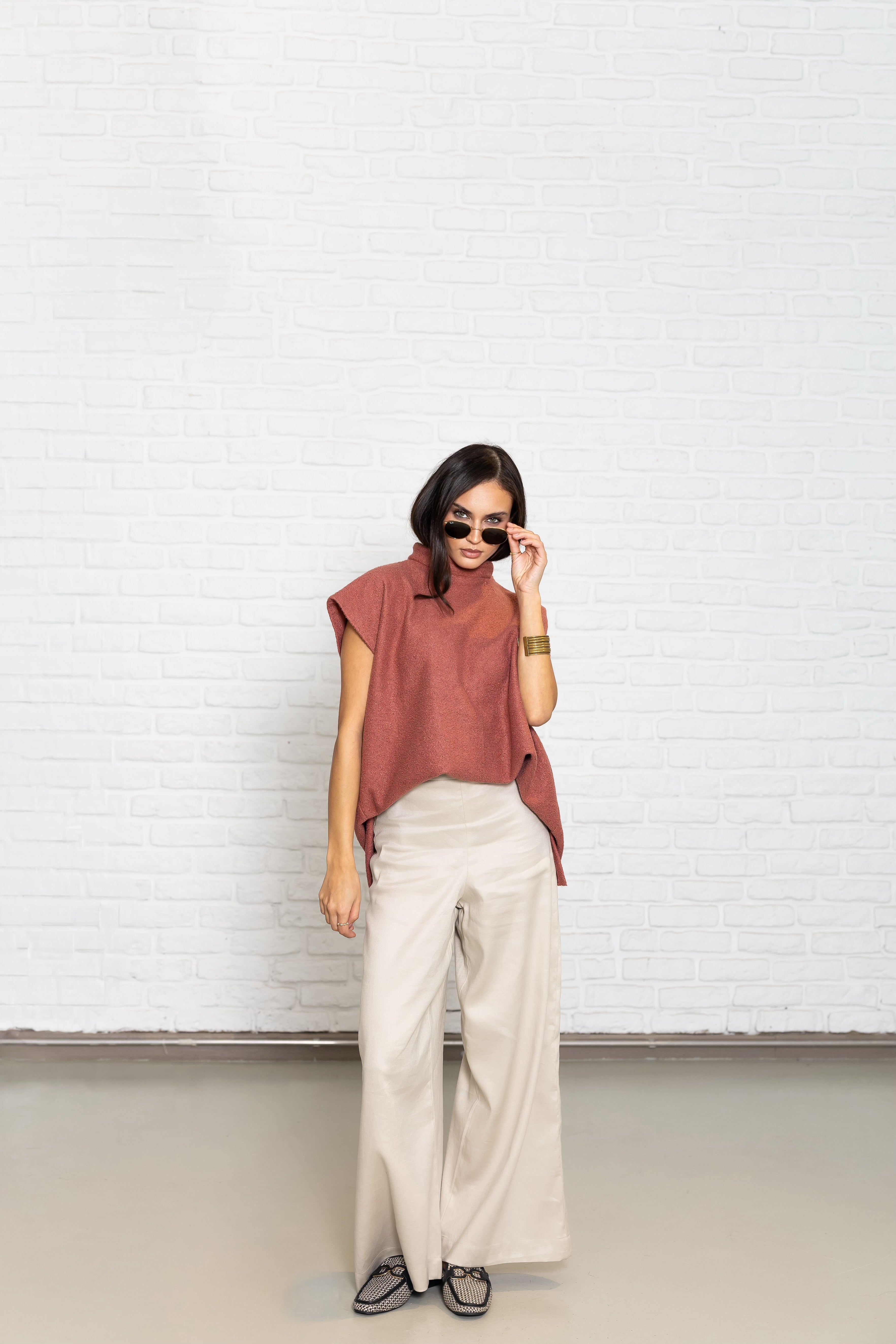 OVERSIZED FLEECE TOP ( corals )