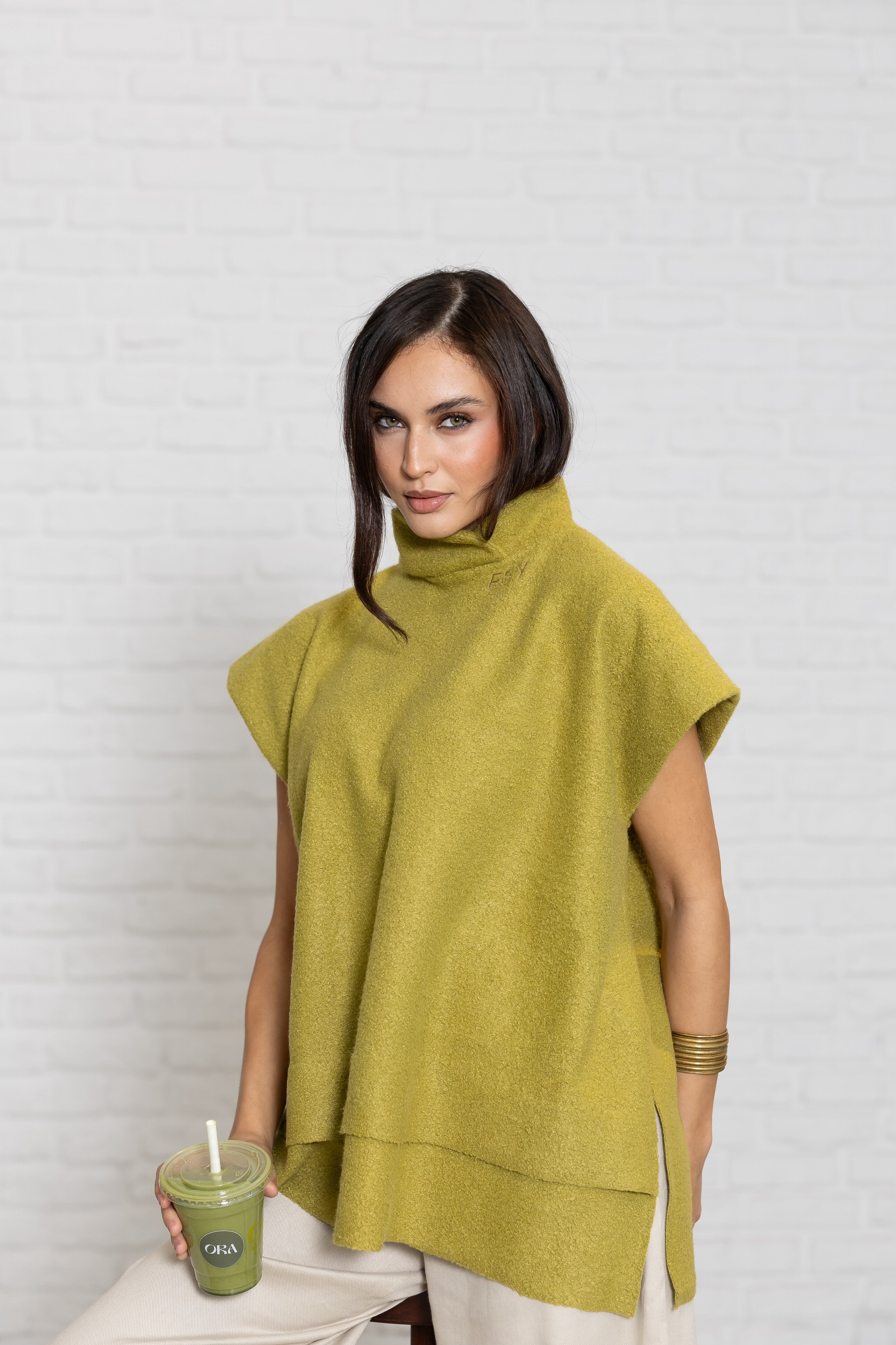 OVERSIZED FLEECE TOP (green)
